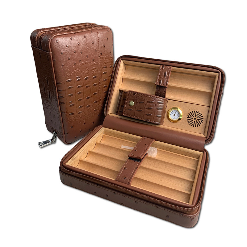 Home Fragrance Maple Walnut - Cederhout sigarenhumidorbox met luchtbevochtiger en hygrometer,