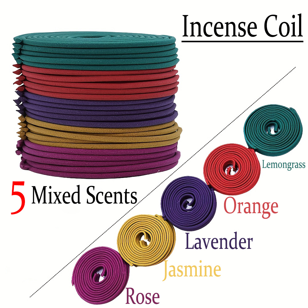 Home Fragrance Rose - Hoogwaardige klassieke spiraalvormige wierookmixset, 6. Handgemaakte
