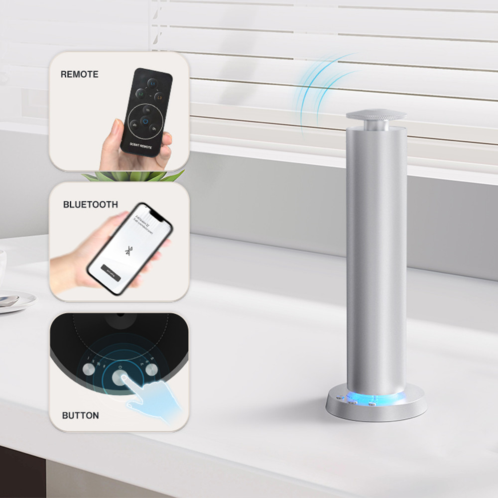 Home Fragrance Essential Oils - Huisparfum Bluetooth Aroma Diffuser Batterij Metaal