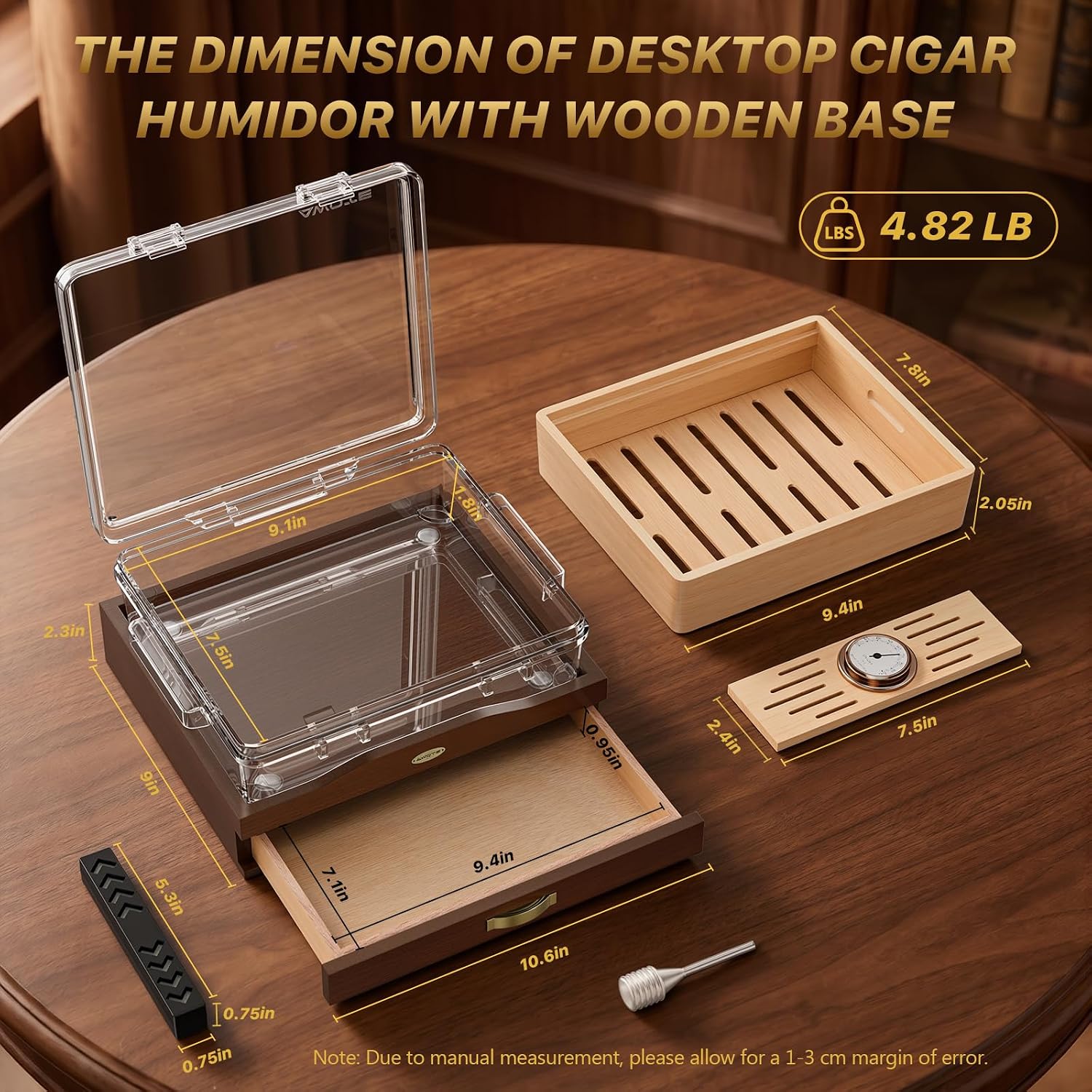 Acryl sigaren humidor doos, bu - Home Fragrance Maple Walnut recensie en prijs